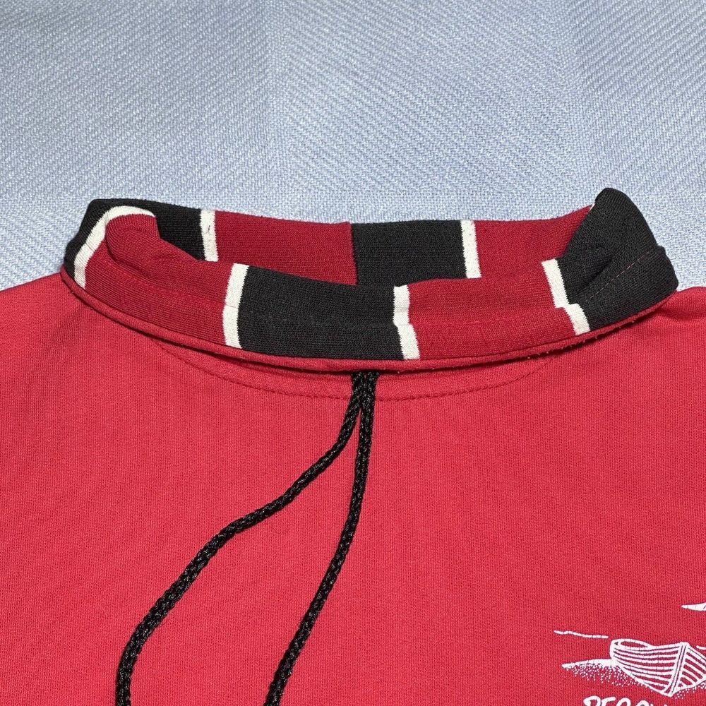 Vintage 1990s Black Red Bulls Colorway Lightweight Mock Neck Sweater Size Large - Picture 6 of 16